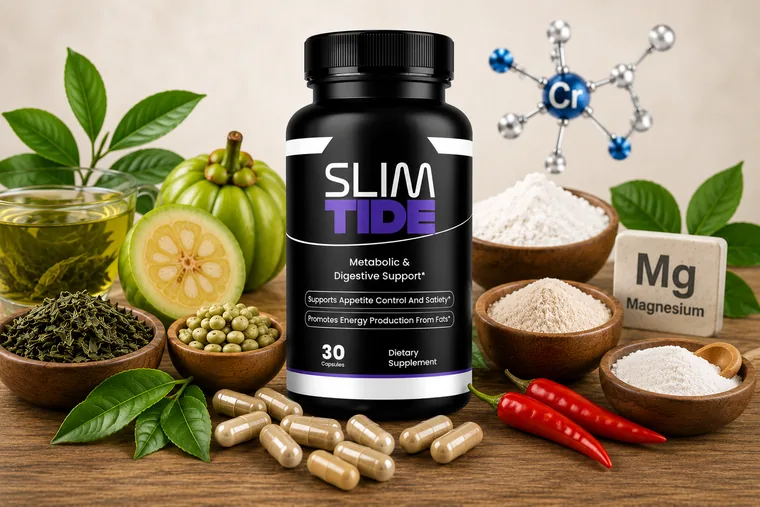 SlimTide natural ingredients: Green Tea Extract, Chromium, L-Carnitine and more